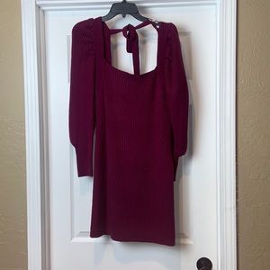 🦋🦋Wayf Square Neck Sweater Dress Berry Color🦋🦋